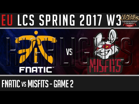 Fnatic vs Misfits Highlights Game 2 - EU LCS W3D1 Spring 2017 - FNC vs MF G2