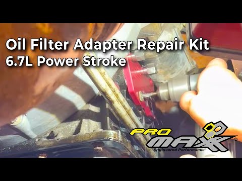 6.7L Ford Power Stroke Oil Filter Adapter Repair Kit repairs broken bolts on Scorpion Engine.