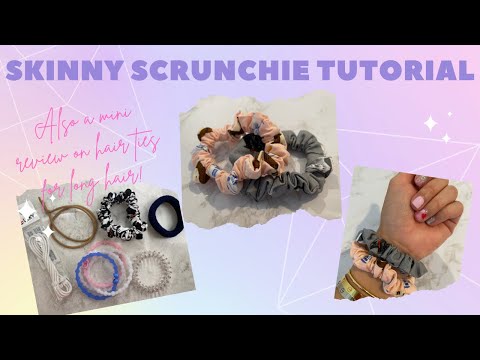 Skinny Scrunchies Tutorial & Mini Review On Hair Ties For Long Hair | Star Wars Mini Scrunchies