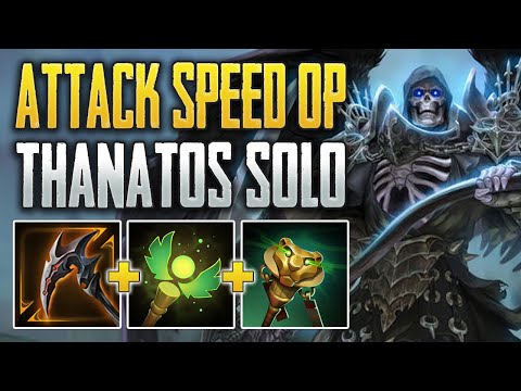 AMPLIFIER RUSH FARMS LANE! Thanatos Solo Gameplay (SMITE Ranked Conquest)