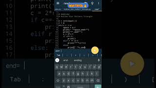How Easy In Python To Print Hollow Triangle Pattern | Python  Easy | Coding Status #shorts #python