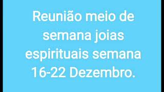 joias espirituais semana @JwReuniõesreflexõesjw