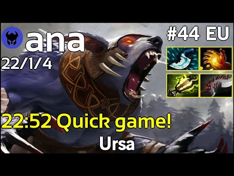 22:52 Quick game! ana [OG] plays Ursa!!! Dota 2 7.22