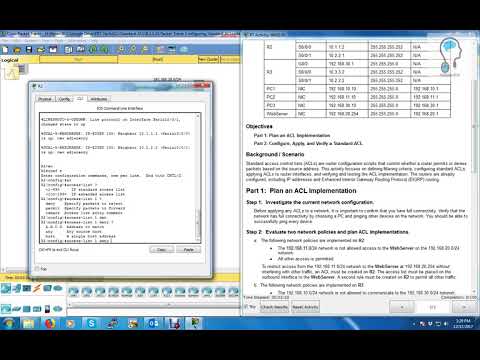 9.2.1.10 Packet Tracer Configuring Standard ACLs