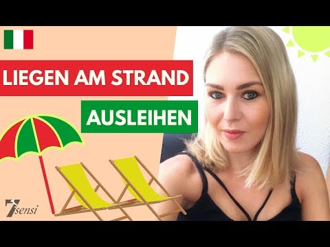 Italienisch sprechen - Liegen und Sonnenschirm am Strand ausleihen