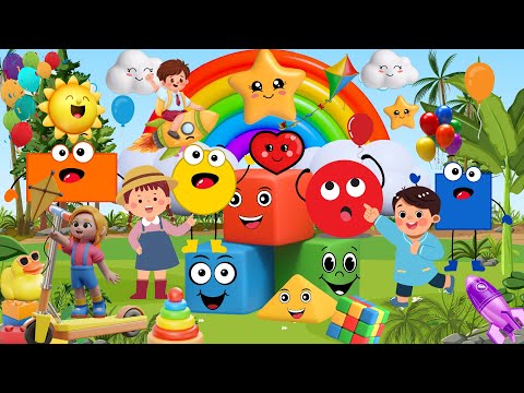 Das Formenlied 🔺🔵 | Lernen Geometrische Formen in Deutsch | Kinderlieder zum Lernen | kindergarten