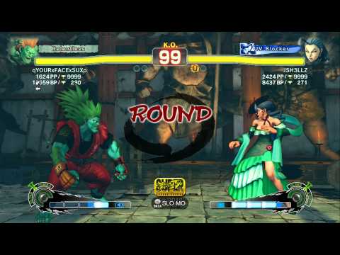 qYOURxFACExSUXp (Blanka) vs JSH3LLZ (Rose) SSF4 AE 2012