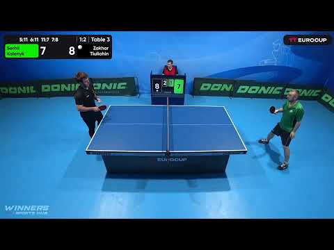 09:30 Serhii Kalenyk 1-3 Zakhar Tiuliahin 02.05.2023 TT Euro.Cup Ukraine Master. Table 3