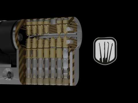 Миниатюра изображения товара Цилиндровый механизм замка Apecs Premier CD-90-C-NI