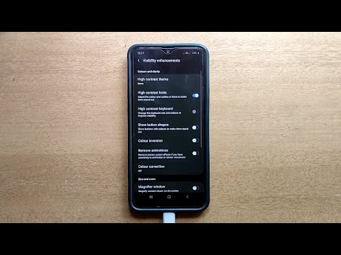 How To Turn On High Contrast Fonts In Samsung Galaxy Mobile