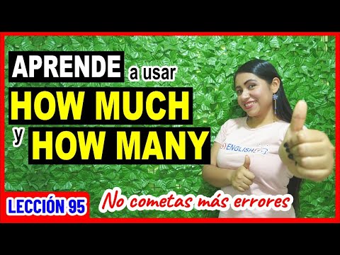 Como usar HOW MUCH y HOW MANY correctamente ✅ INGLÉS CHÉVERE 95 😎