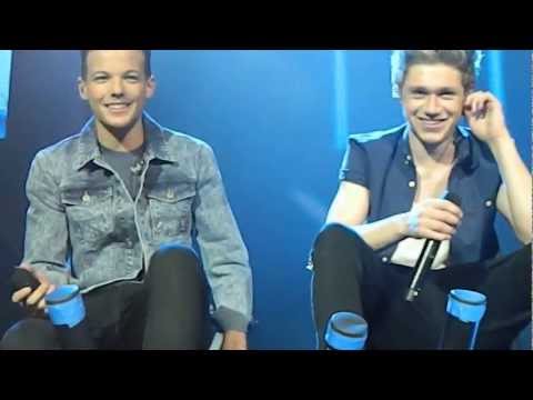 one direction TMH TOUR over again 2/4/13 LOUIS AND NIALL front row