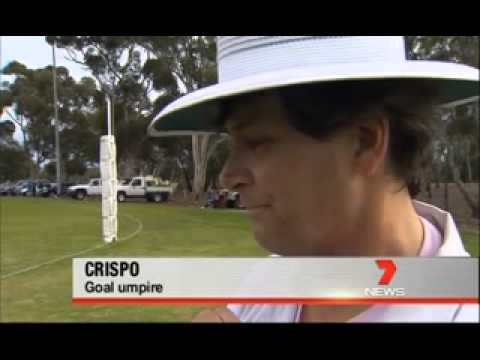 The Footy Show Funny Football Goal Umpire (Crispo) As seen on The Footy Show (28/7/11)