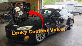 Tesla Model S; Leaky Coolant Valve Replacement