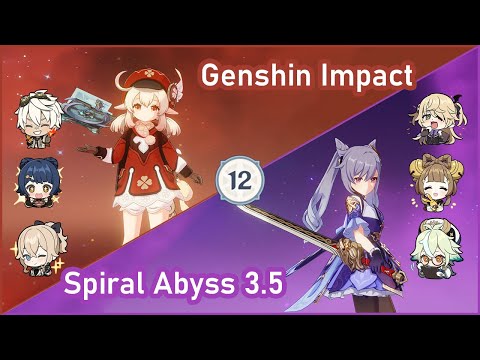 Spiral Abyss 3.5 Klee Mono Pyro & Keqing Aggravate - Genshin Impact