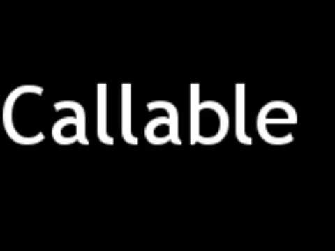 How to Pronounce Callable