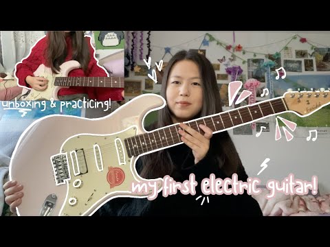 getting my first electric guitar & amp! (unboxing, practicing vlog)