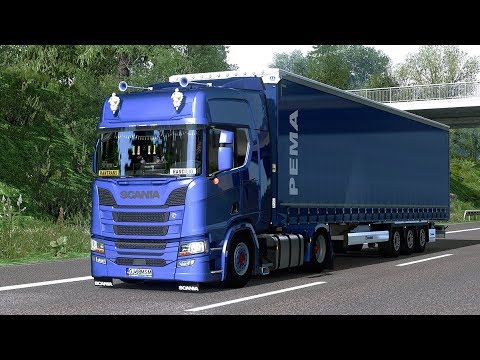 [ETS2] Euro Truck Simulator 2 1.32 - Scania Next Generation - Trailer Krone MegaLiner