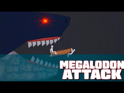 Megalodon ATTACKS EVERYTHING in People Playground