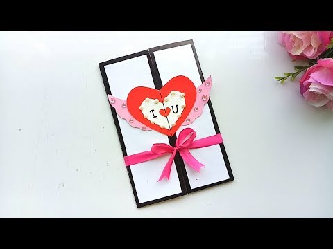 Beautiful Handmade Valentine's Day Card Idea / DIY Greeting Cards for Valentine's Day card.