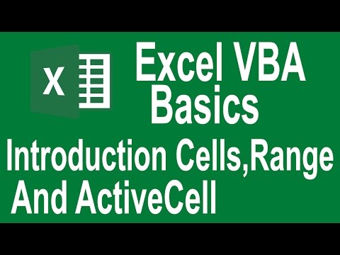 excel vba programming Basics Tutorial # 2 | Introduction to Cells,Range and active cell