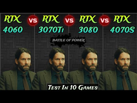 RTX 4060 vs RTX 3070 Ti vs RTX 3080 vs RTX 4070 Super - Test In 10 Games - 2K/1440P