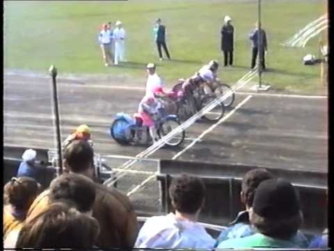 1992 Kolejarz Opole vs KKŻ Krosno Bieg 4 upadek Lisa i Surowca