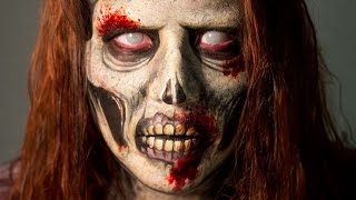 Walking Dead Inspired Zombie Makeup Tutorial by Goldiestarling (Only FACEPAINT- No Prosthetics)