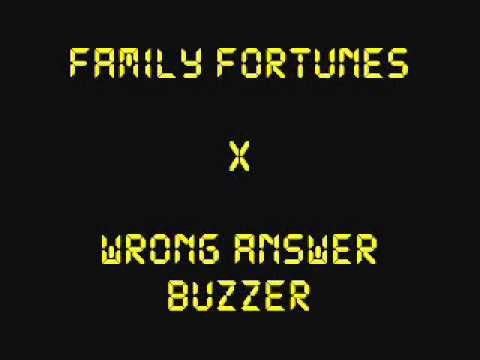 Family Fortunes 'X' Wrong Answer 'Uh-Uh' Buzzer/Sound Effect
