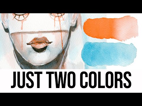 Painting with just TWO COLORS - Limited Palettes #1 - collab with Tori (Juicy Ink)!