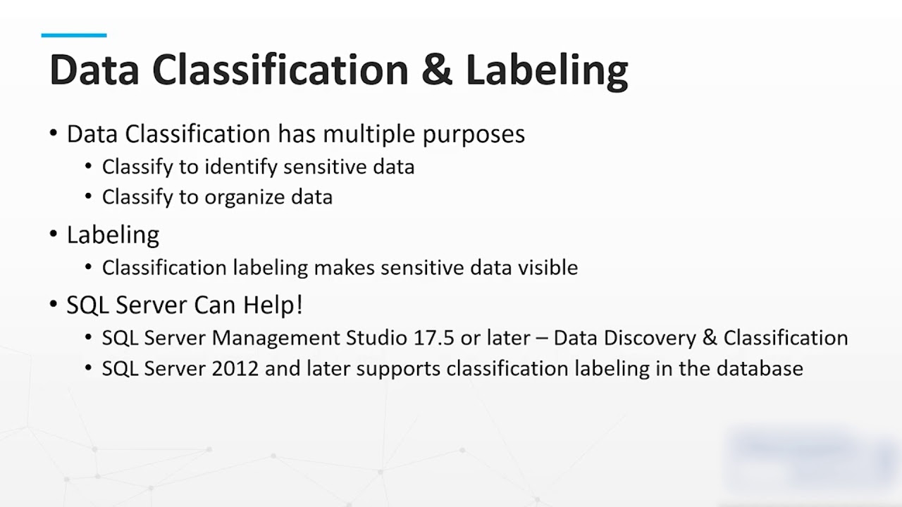 Introduction to Data Discovery and Classification with SQL Server 2019