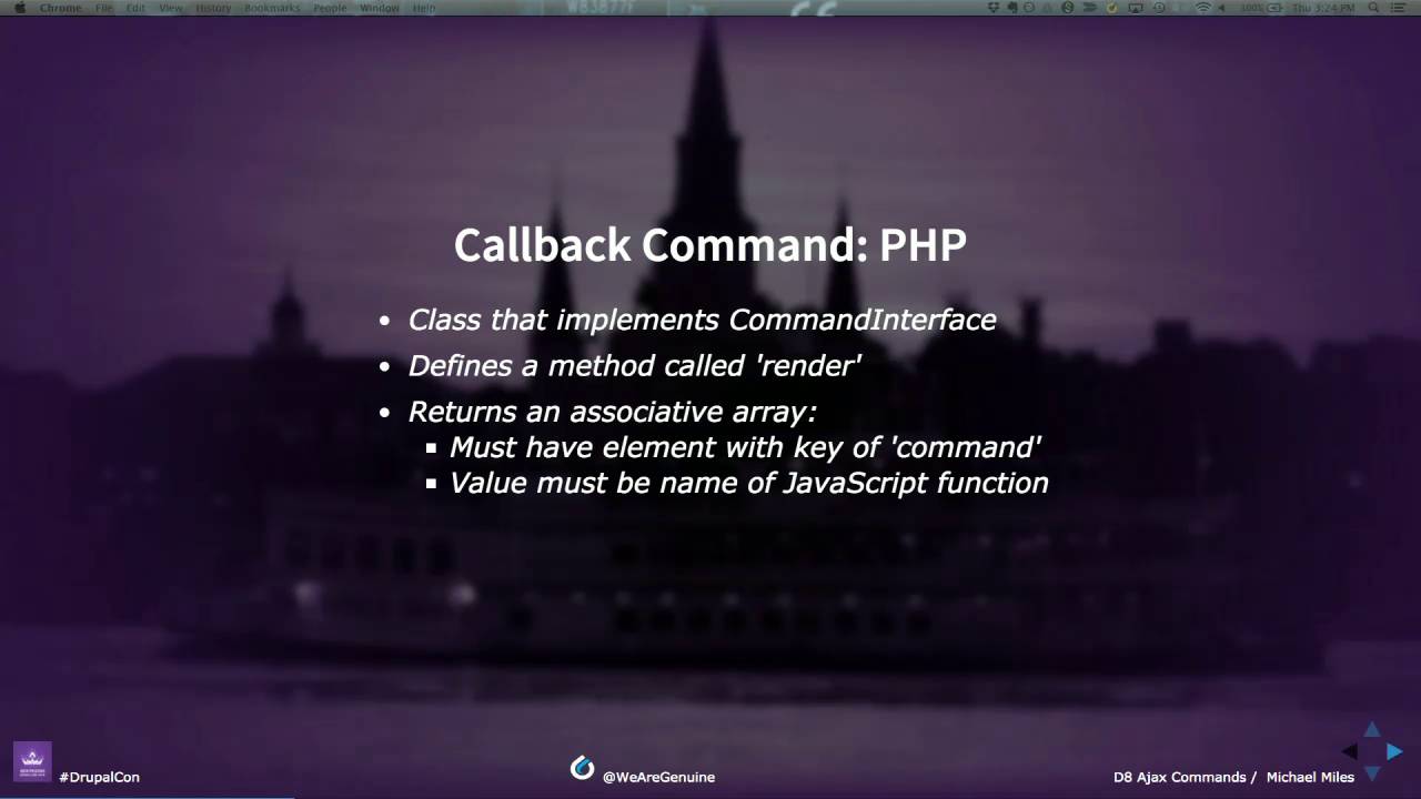 DrupalCon New Orleans 2016: Demystifying AJAX Callback Commands in Drupal 8