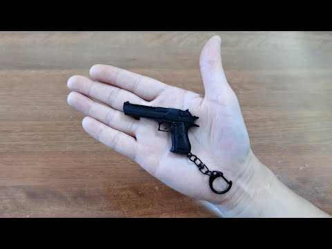 Mini Desert Eagle Keychain Toy Gun Unboxing 2022