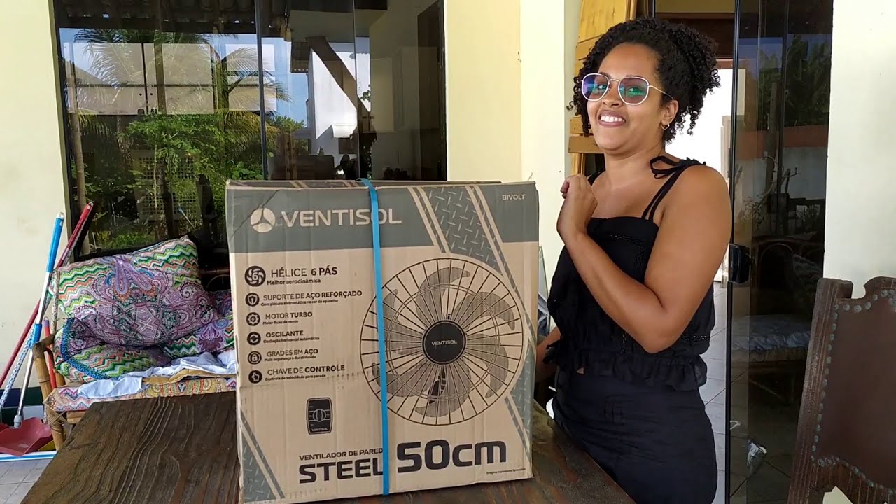 VENTILADOR DE PAREDE VENTISOL POTENCIA MÁXIMA 200W BIVOLT 6 PÁS