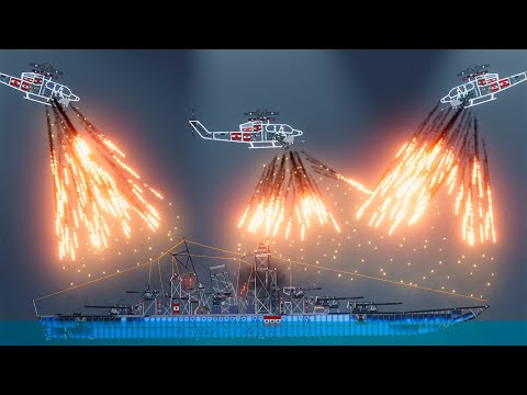 Helicopters attack warships - People Playground (14)
