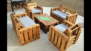 Homemade GARDEN FURNITURE From PALLET !?