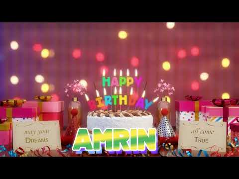AMRIN Happy Birthday Song with Names 🌟 Happy Birthday to You