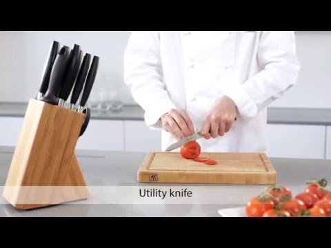 Zwilling 5 peilių rinkinys mediniame bloke Zwilling Twin Chef video