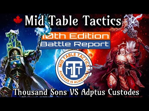 Warhammer 40k Battle Report 10th Edition: Custodes VS Thousand Sons