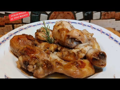 CHICKEN DRUMS WITH WHITE WINE. An easy, simple, and tasty recipe.