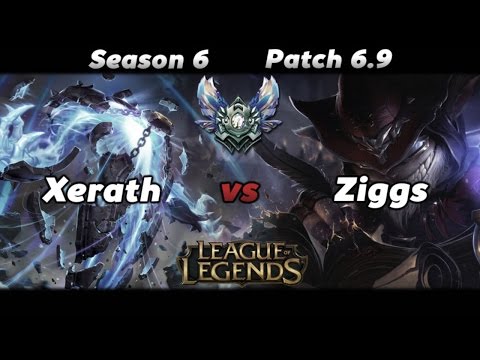 League of Legends - Xerath vs Ziggs Season 6 Mid Gameplay