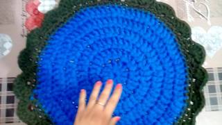 Home Area Floor Rug Carpet Mat Small Round Handmade trico crochet