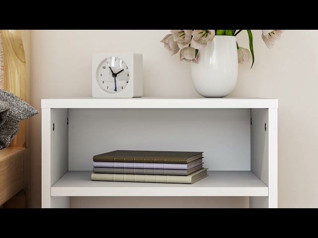 Video teaser for 800064 vidaXL Bedside Cabinets 2 pcs White 40x30x30 cm Engineered Wood