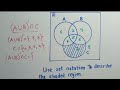Describe The Shaded Region Using Set Notation
