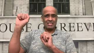 Martin Glover's BSL Introduction to A Riot In Three Acts