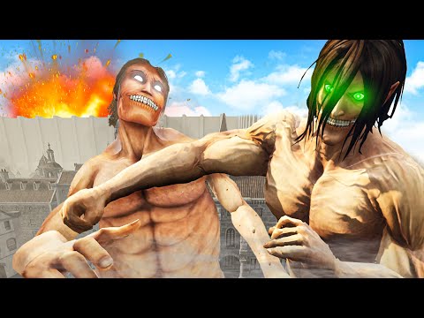 Becoming the Attack Titan to save the WORLD in AOT Fan game by Swammy
