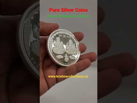 Pure silver Lakshmi Ganesh Coins for Dhanteras and Diwali in Canada & Usa