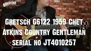 Video thumbnail for Top Shelf Guitars - Gretsch G6122 1959 Chet Atkins Country Gentleman serial no JT4010257 by Andertons Music Co