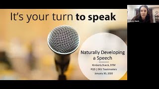 Naturally Developing a Speech - Kimberly Dueck, DTM