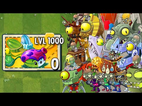 All Pult Plants LEVEL 1000 Power-Up vs All Final Boss in Plants vs. Zombies 2 Mod